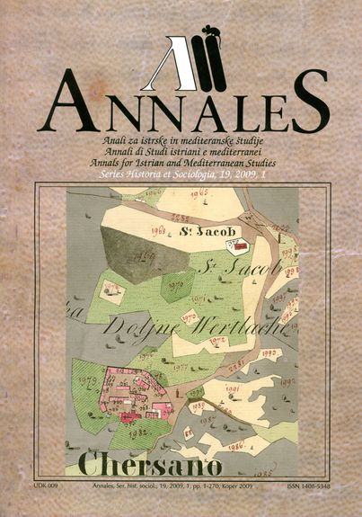 Annales Historia et Sociologia cover, No. 1, 2009