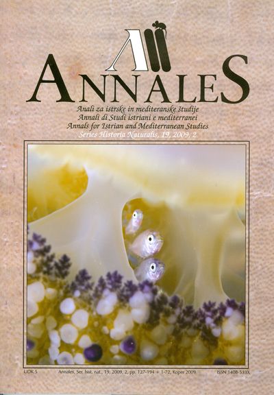 Annales Historia Naturalis cover, No. 2, 2009