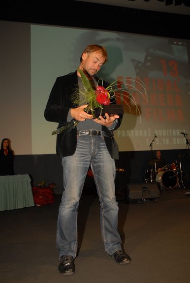 Janez Burger, winner of the Vesna Award for the best full-length film - Circus Fantasticus, Festival of Slovenian Film 2010