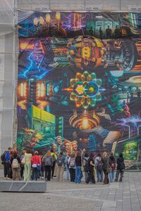 <!--LINK'" 0:626-->: <i>Another Future Entirely</i>, multimedia art and reserch project. Guided tour for students, MFRU 2023. Author: Mitja Lorenčič