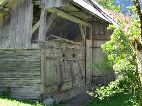 The original pigsty on the grounds of Pocar Homestead