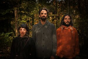 <!--LINK'" 0:546-->, a mystical entity self-described as an imaginary folk act representing the rural underground, photographed by Uroš Abram, 2021