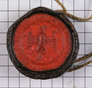 Seal from a manuscript specimen of the collection kept at the <!--LINK'" 0:151--> in <i>Gruber Palace</i>