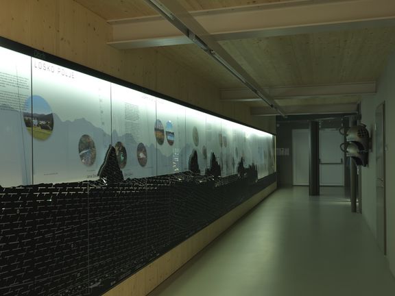 A display about the Karst fields in the Ljubljanica river basin, 2016