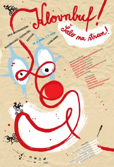 Poster for the Klovnbuf Festival in 2008.