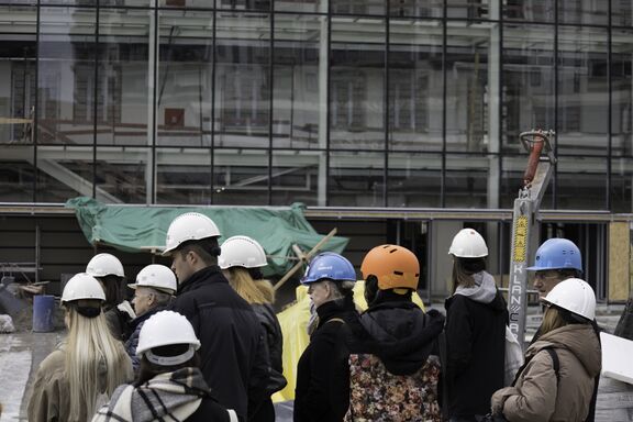 A visit to the construction site of the new production space in Ljubljana, Center Rog. Author: Alberto Rodriguez Arias
