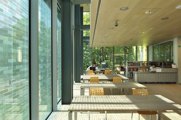 The cafe in the Celje Central Library, designed by the STVAR architects, 2011