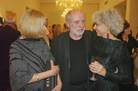 Janez Hočevar – Rifle, recipient of the Borštnik Ring Award, with Alja Predan (Maribor Theatre Festival director) and Milena Zupančič, 2010.