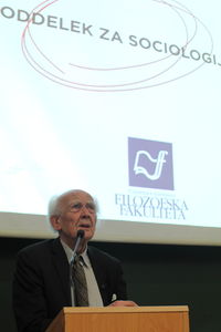 Professor Zygmunt Bauman lecturing at the <!--LINK'" 0:12-->, on the occasion of the 50th anniversary of the <!--LINK'" 0:13-->, 2011