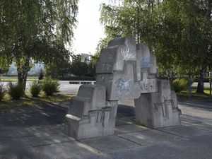 <!--LINK'" 0:182--> sculpture in concrete, part of the <!--LINK'" 0:183-->, 1973