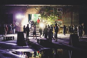 Closing days of the 8th <!--LINK'" 0:683--> EKO at the former MTT textile factory in Maribor, 2021.