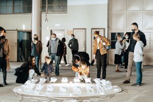 Opening of the exhibition <i>A Letter to the Future</i> at the former MTT textile factory in Maribor, 8th <!--LINK'" 0:684--> 2021.