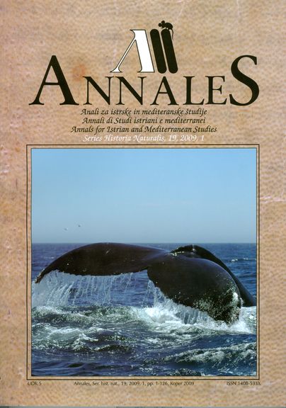 Annales Historia Naturalis cover, No. 1, 2009
