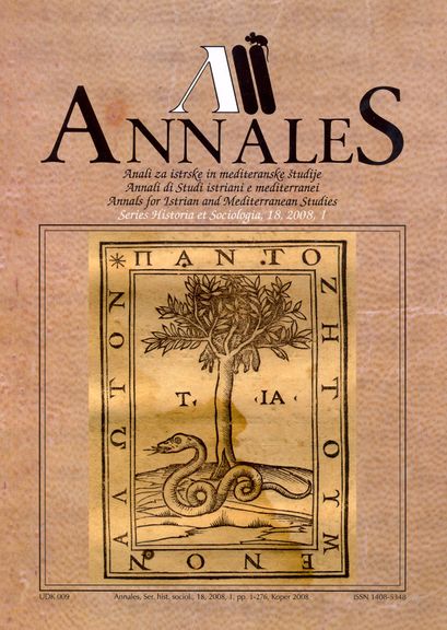 Annales Historia et Sociologia cover, No. 1, 2008