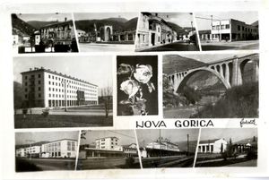A postcard of Nova Gorica from the 1950s