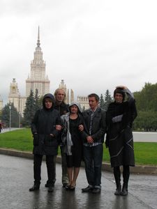 Writers Svetlana Makarovič, Tone Škrjanec, Žana Pekovskaja, Brane Mozetič and Jana Putrle in Moscow, <!--LINK'" 0:324-->, September 2009