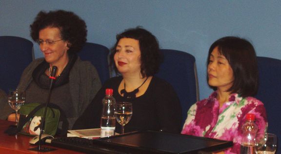 Goethe-Institut Ljubljana, authors invited to the the literature symposium Exophonie – Schreiben in anderen Sprachen: Maja Haderlap, Julya Rabinowich, and Yoko Tawada, 2010