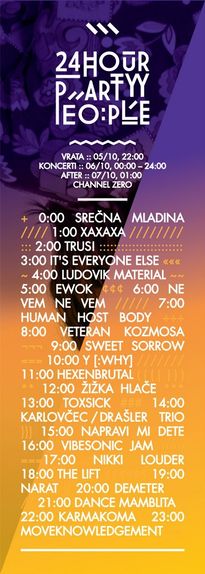 A poster for the 24 Hour Party People festival 2012
