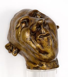 <i>Veno Pilon</i>, a portrait in bronze by <!--LINK'" 0:251-->, 1925. Spazzapan was Pilon's contemporary whose works and documents are also housed at the <!--LINK'" 0:252--> Collection.