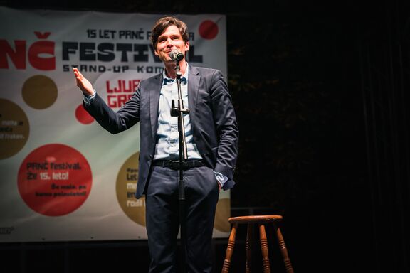 Slovenian musician, comedian and TV presenter Tilen Artač at the Panč Festival 2022. Author: Jaka Škrlep