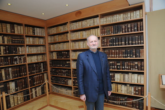Dr. Metod Benedik, guardian of the Capuchin Monastery Archives and Library, Škofja Loka