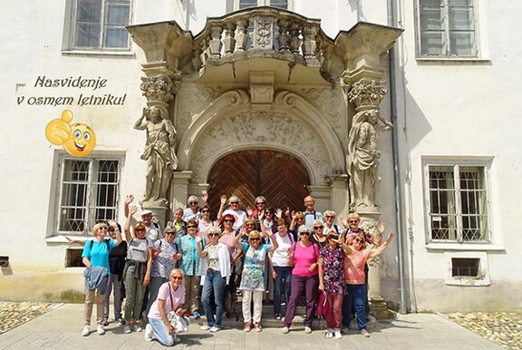 Members of the Library Cycle, a learning programme for the elderly or retired at the University for senior citizens, Maribor Public Library, 2022.