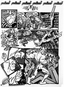 <i>Partizani</i> [The Partisans] comic strip by <!--LINK'" 0:194-->, made for the political magazine Mladina in 1988 preceding the disintegration of Yugoslavia, <!--LINK'" 0:195-->