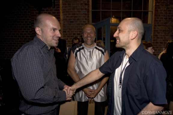 Luka BogovÄiÄ and Klemen Merhar, organisers of the 6th FF600 Film Festival, 2009
