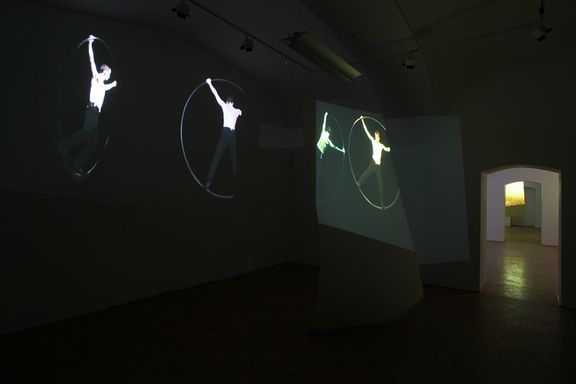 Video projections Night Flight by artist Jasna Hribernik at the Celje Gallery of Contemporary Art, 2010 - 2011
