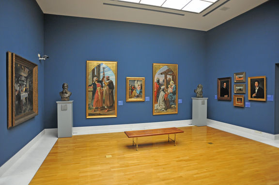 The former set up of the permanent collection of the National Gallery of Slovenia in 2013.