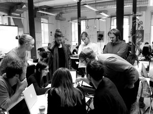 Collaborative work at the self-styled "experiential conference" <!--LINK'" 0:1166-->, 2014