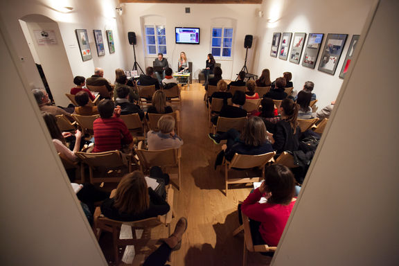 A discussion The Thuth or Challenge, Literature among lies, truth and life, with Manca G. Renko, Zdravko Duša and Vesna Milek, World Literatures - Fabula Festival, Trubar Literature House, 2015.