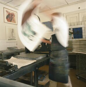 The print studio at the <!--LINK'" 0:209-->, Ljubljana.