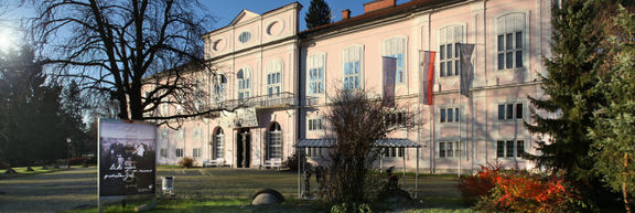 An exterior of the National Museum of Contemporary History located in the Baroque Cekin Mansion in Tivoli Park in Ljubljana, 2014.