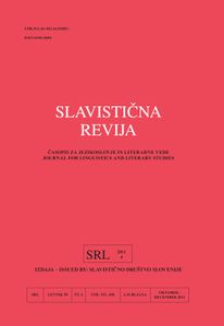 Slavistična revija, October - December 2011