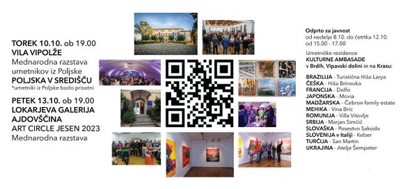 An exhibition invitation for the ART CIRCLE International Visual Arts Festival 2023.