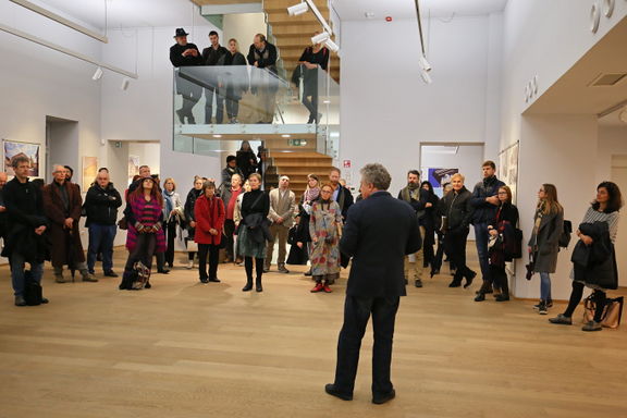 The opening of an exhibition at the Piran City Gallery, 2016