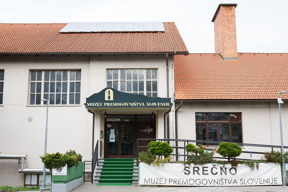 The main entrance to Coal Mining Museum of Slovenia, 2019.