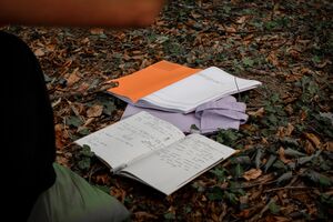 Summer school of the <!--LINK'" 0:565-->, a collective learning experience in the village of Topolò (summer 2022). The reader of the summer school.