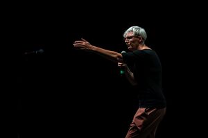 Slovenian comedian and actor <!--LINK'" 0:751--> at the <!--LINK'" 0:752-->, Ljubljana 2022. Author: Črt Piksi