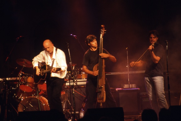 Vlado Kreslin & Mali bogovi performing at Folkest Festival, Tito Square, Koper-Capodistria, 2001