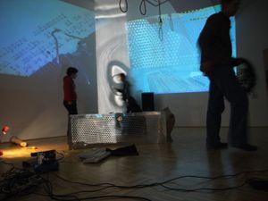 Opening of <i>Skulpture začasnosti</i>, part of <i>Premiera 17</i> exhibition at the <!--LINK'" 0:530-->, 2009