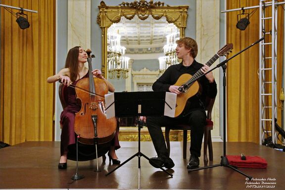 Timotej Kosovinc and Christina Basili concert at the Municipal Theatre of Piraeus. Organised by the Embassy of the Republic of Slovenia in Athens