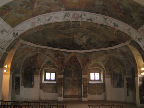 The so-called Lutrovska klet (Lutheran Cellar) with Renaissance frescoes, Sevnica Castle.