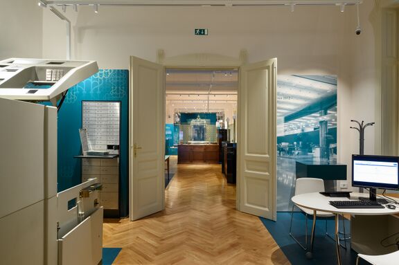 The permanent exhibition of Slovenian Banking Museum, 2021.