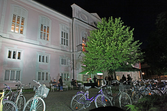 The Cekin Mansion at night. National Museum of Contemporary History, 2012.