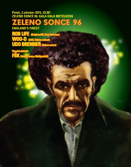 Poster for October edition of Zeleno sonce, part of the Gala Hala programme.