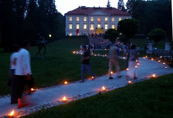 Museums on a Summer Night at the International Centre of Graphic Arts (MGLC), In 1987, MGLC moved to the renovated Tivoli Mansion positioned majestically at the end of the Plečnik "promenade" in Ljubljana's Tivoli Park.
