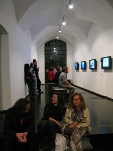 <i>Videospotting</i> is regular programme of surveys or thematic programmes of Slovene video art curated by <!--LINK'" 0:395-->'s curators, here shown at <!--LINK'" 0:396-->, 2009
