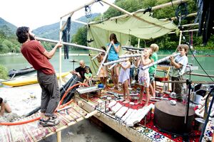 Music workshop for children with Slovenian multi-instrumentalist <!--LINK'" 0:319--> at <!--LINK'" 0:320--> in 2015. Author: Iztok Zupan